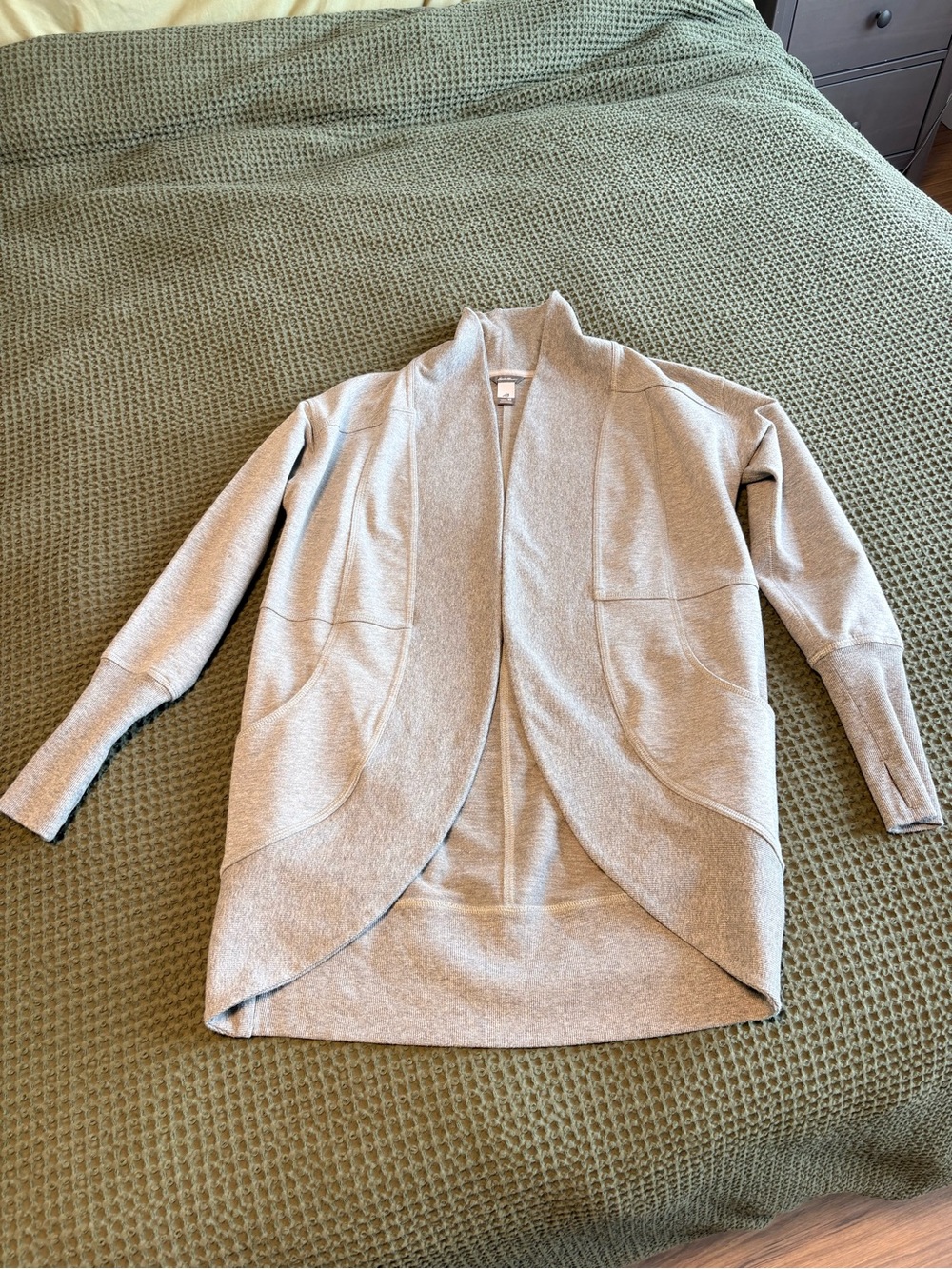 Eddie Bauer Gray Camp Fleece Cardigan